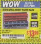Harbor Freight Coupon STOREHOUSE 30-BIN WALL-MOUNT PARTS RACK Lot No. 63151 Expired: 5/31/15 - $13.99