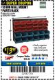 Harbor Freight Coupon 30 BIN WALL MOUNT PARTS RACK Lot No. 62198/69571/65889/63151/63306 Expired: 10/31/17 - $13.99