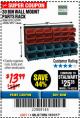 Harbor Freight Coupon 30 BIN WALL MOUNT PARTS RACK Lot No. 62198/69571/65889/63151/63306 Expired: 12/31/17 - $13.99