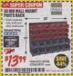 Harbor Freight Coupon STOREHOUSE 30-BIN WALL-MOUNT PARTS RACK Lot No. 63151 Expired: 1/31/18 - $13.99