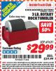 Harbor Freight ITC Coupon 3 LB. ROTARY ROCK TUMBLER Lot No. 67631 Expired: 2/28/15 - $29.99