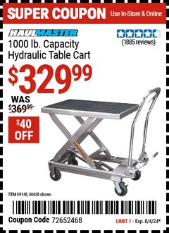 Harbor Freight FREE Coupon $20 OFF ANY DAYTONA JACK Lot No. 63183/64360/64883/64240/64784/56261/64780/64359/64882/64200/64783/56260/64779/64521/64878/64201/64786/56263/64782/64522/64880/64241/64785/56262/64781 Expired: 7/31/24 - FWP