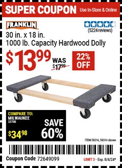 Harbor Freight FREE Coupon $20 OFF ANY DAYTONA JACK Lot No. 63183/64360/64883/64240/64784/56261/64780/64359/64882/64200/64783/56260/64779/64521/64878/64201/64786/56263/64782/64522/64880/64241/64785/56262/64781 Expired: 7/31/24 - FWP