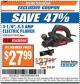 Harbor Freight ITC Coupon 3-1/4" ELECTRIC PLANER Lot No. 61691/91062 Expired: 4/4/17 - $27.99