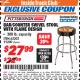 Harbor Freight ITC Coupon FLAME DESIGN BAR/COUNTER SWIVEL STOOL Lot No. 62202/91200 Expired: 3/31/18 - $27.99