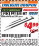 Harbor Freight ITC Coupon 3 PIECE PRY BAR SET Lot No. 60674/68339 Expired: 10/31/17 - $4.99