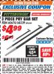 Harbor Freight ITC Coupon 3 PIECE PRY BAR SET Lot No. 60674/68339 Expired: 12/31/17 - $4.99