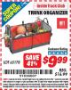 Harbor Freight ITC Coupon TRUNK ORGANIZER Lot No. 65178 Expired: 2/28/15 - $9.99