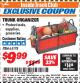 Harbor Freight ITC Coupon TRUNK ORGANIZER Lot No. 65178 Expired: 12/31/17 - $9.99