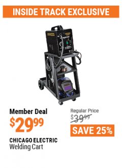Harbor Freight ITC Coupon CHICAGO ELECTRIC WELDING CART Lot No. 61316/69340/60790 Expired: 4/29/21 - $29.99