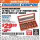 Harbor Freight ITC Coupon 16 PIECE FORSTNER BIT SET Lot No. 62360/39812 Expired: 3/31/18 - $29.99