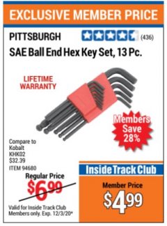 Harbor Freight ITC Coupon BAUER 20V CORDLESS POLE SAW Lot No. 64996 Expired: 12/3/20 - $4.99