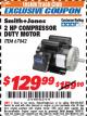 Harbor Freight ITC Coupon SMITH + JONES 2 HP COMPRESSOR DUTY MOTOR Lot No. 57339/67842 Expired: 10/31/17 - $129.99
