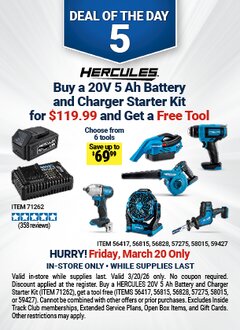 Harbor Freight FREE Coupon 20 VOLT CORDLESS COMPACT JOBSITE BLOWER Lot No. 56417 Expired: 3/20/26 - FWP