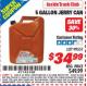 Harbor Freight ITC Coupon MIDWEST CAN 5 GALLON JERRY GAS CAN Lot No. 56418/99551 Expired: 9/30/15 - $34.99