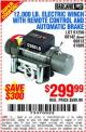 Harbor Freight Coupon 12,000 LB. ELECTRIC WINCH WITH REMOTE CONTROL AND AUTOMATIC BRAKE Lot No. 68142/61256/60813/61889 Expired: 8/26/15 - $299.99