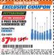 Harbor Freight ITC Coupon 8 PIECE BOLSTERED SCREWDRIVER SET Lot No. 94899 Expired: 10/31/17 - $7.99