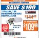 Harbor Freight ITC Coupon 13 GALLON INDUSTRIAL PORTABLE DUST COLLECTOR Lot No. 61808/31810 Expired: 4/3/18 - $109.99