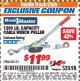 Harbor Freight ITC Coupon 1200 LB. CAPACITY CABLE WINCH PULLER Lot No. 30131 Expired: 8/31/17 - $11.99