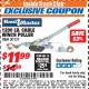 Harbor Freight ITC Coupon 1200 LB. CAPACITY CABLE WINCH PULLER Lot No. 30131 Expired: 12/31/17 - $11.99