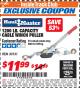 Harbor Freight ITC Coupon 1200 LB. CAPACITY CABLE WINCH PULLER Lot No. 30131 Expired: 2/28/18 - $11.99