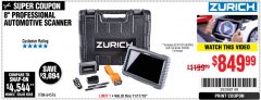 Harbor Freight Coupon ZURICH 8" PROFESSIONAL AUTOMOTIVE SCANNER ZR-PRO Lot No. 64576 Expired: 11/17/19 - $849.99