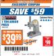 Harbor Freight ITC Coupon 1 TON ARBOR PRESS Lot No. 3552 Expired: 1/9/18 - $39.99