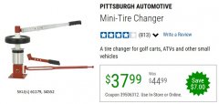 Harbor Freight Coupon MINI-TIRE CHANGER Lot No. 34552/61179 Expired: 6/30/20 - $37.99