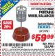 Harbor Freight ITC Coupon PORTABLE WHEEL BALANCER Lot No. 39741 Expired: 8/31/15 - $59.99