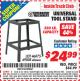 Harbor Freight ITC Coupon CENTRAL MACHINERY UNIVERSAL TOOL STAND Lot No. 69805 Expired: 4/30/15 - $24.99