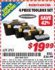 Harbor Freight ITC Coupon 4 PIECE TOOLBOX SET Lot No. 3721 Expired: 4/30/15 - $19.99
