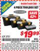 Harbor Freight ITC Coupon VOYAGER TOOLBOX SET, 4-PIECE Lot No. 3721 Expired: 4/30/15 - $19.99