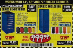 Harbor Freight Coupon US GENERAL SERIES 2 END LOCKER Lot No. 64454, 64452, 64157, 64968, 64969, 64970 Expired: 6/30/20 - $199.99