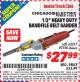 Harbor Freight ITC Coupon 1/2" HEAVY DUTY BANDFILE BELT SANDER Lot No. 62217/92158 Expired: 2/28/15 - $27.99