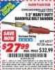 Harbor Freight ITC Coupon 1/2" HEAVY DUTY BANDFILE BELT SANDER Lot No. 62217/92158 Expired: 8/31/15 - $27.99