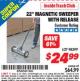 Harbor Freight ITC Coupon 22 IN. MAGNETIC FLOOR SWEEPER WITH RELEASE Lot No. 98399 Expired: 11/30/15 - $24.99