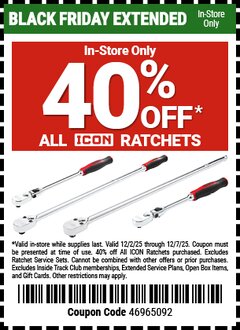 Harbor Freight Coupon 40 percent off coupon expires: 12/7/25