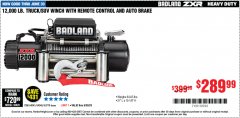 Harbor Freight Coupon 12,000 LB. TRUCK/SUV WINCH WITH REMOTE CONTROL AND AUTO BRAKE Lot No. 64045/64046/63770 Expired: 6/30/20 - $289.99