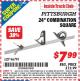 Harbor Freight ITC Coupon 24" COMBINATION SQUARE Lot No. 96791 Expired: 2/28/15 - $7.99