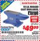 Harbor Freight ITC Coupon 55 LB. RUGGED CAST IRON ANVIL Lot No. 806/69161 Expired: 1/31/16 - $49.99