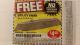 Harbor Freight FREE Coupon UTILITY KNIFE Lot No. 3359 Expired: 2/16/17 - NPR