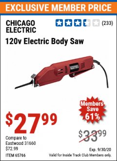 Harbor Freight ITC Coupon APACHE 3800 WEATHERPROOF PROTECTIVE CASE, LARGE Lot No. 56766/56769/63927 Expired: 9/30/20 - $27.99