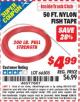 Harbor Freight ITC Coupon 50 FT. NYLON FISH TAPE Lot No. 66505 Expired: 9/30/15 - $4.99