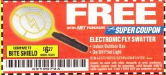 Harbor Freight FREE Coupon ELECTRIC FLY SWATTER Lot No. 61351/40122/62540/62577 Expired: 6/30/18 - FWP