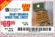 Harbor Freight Coupon EIGHT DRAWER WOOD TOOL CHEST Lot No. 62585/94538 Expired: 4/2/15 - $69.99