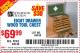Harbor Freight Coupon WINDSOR DESIGN 8-DRAWER WOOD TOOL CHEST Lot No. 62585/94538 Expired: 4/2/15 - $69.99
