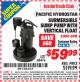 Harbor Freight ITC Coupon VERTICAL FLOAT SUMP PUMP Lot No. 68476 Expired: 6/30/15 - $59.99