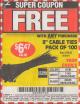 Harbor Freight FREE Coupon 8" CABLE TIES PACK OF 100 Lot No. 1142/60265/69402/34635/60263/69403 Expired: 1/14/17 - FWP