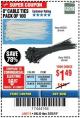 Harbor Freight Coupon 8" CABLE TIES PACK OF 100 Lot No. 1142/60265/69402/34635/60263/69403 Expired: 3/25/18 - $1.49
