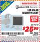 Harbor Freight ITC Coupon LED SOLAR SECURITY LIGHT Lot No. 94747 Expired: 2/28/15 - $25.99